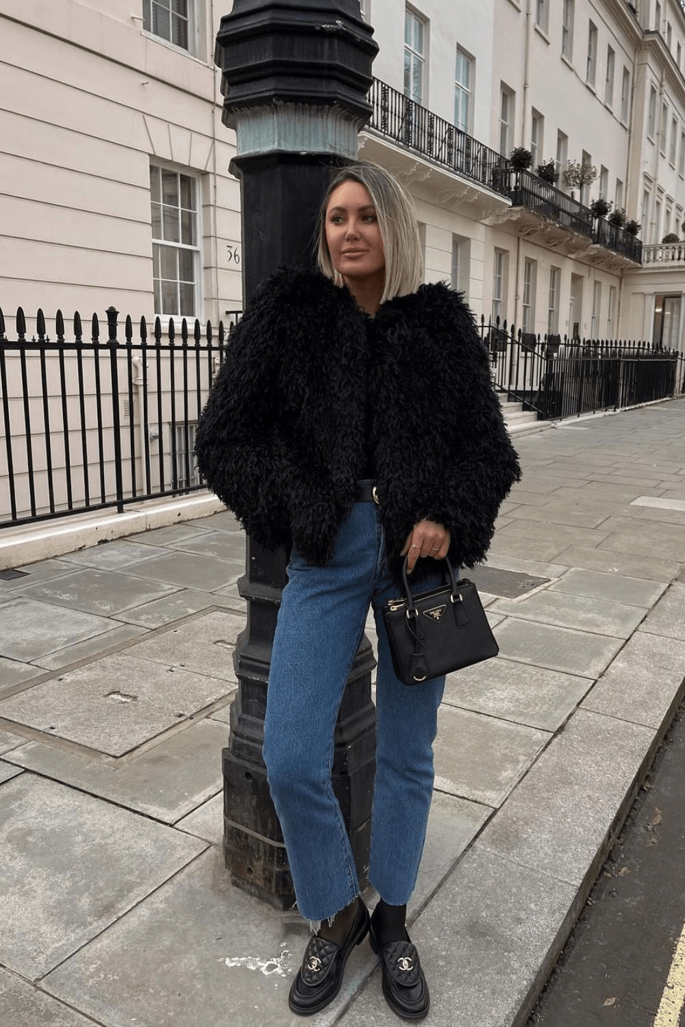 Shaggy Jacket and Jeans