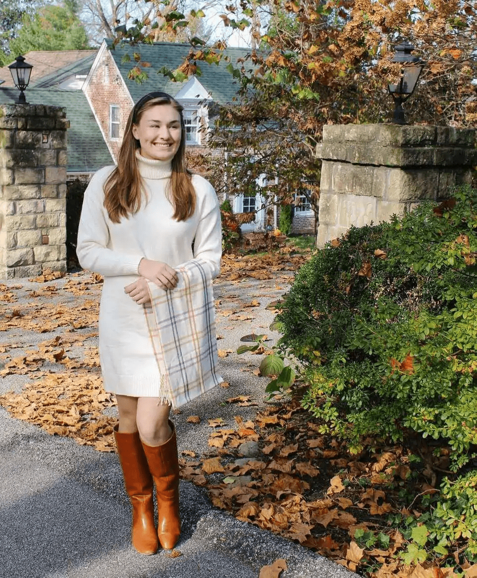 Creamy Turtleneck Dress