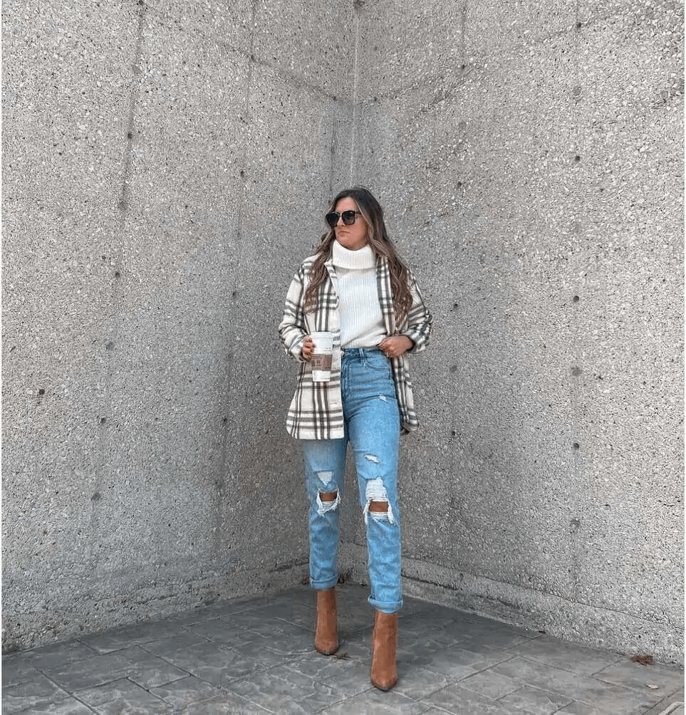 Classic Plaid Jacket & Jeans