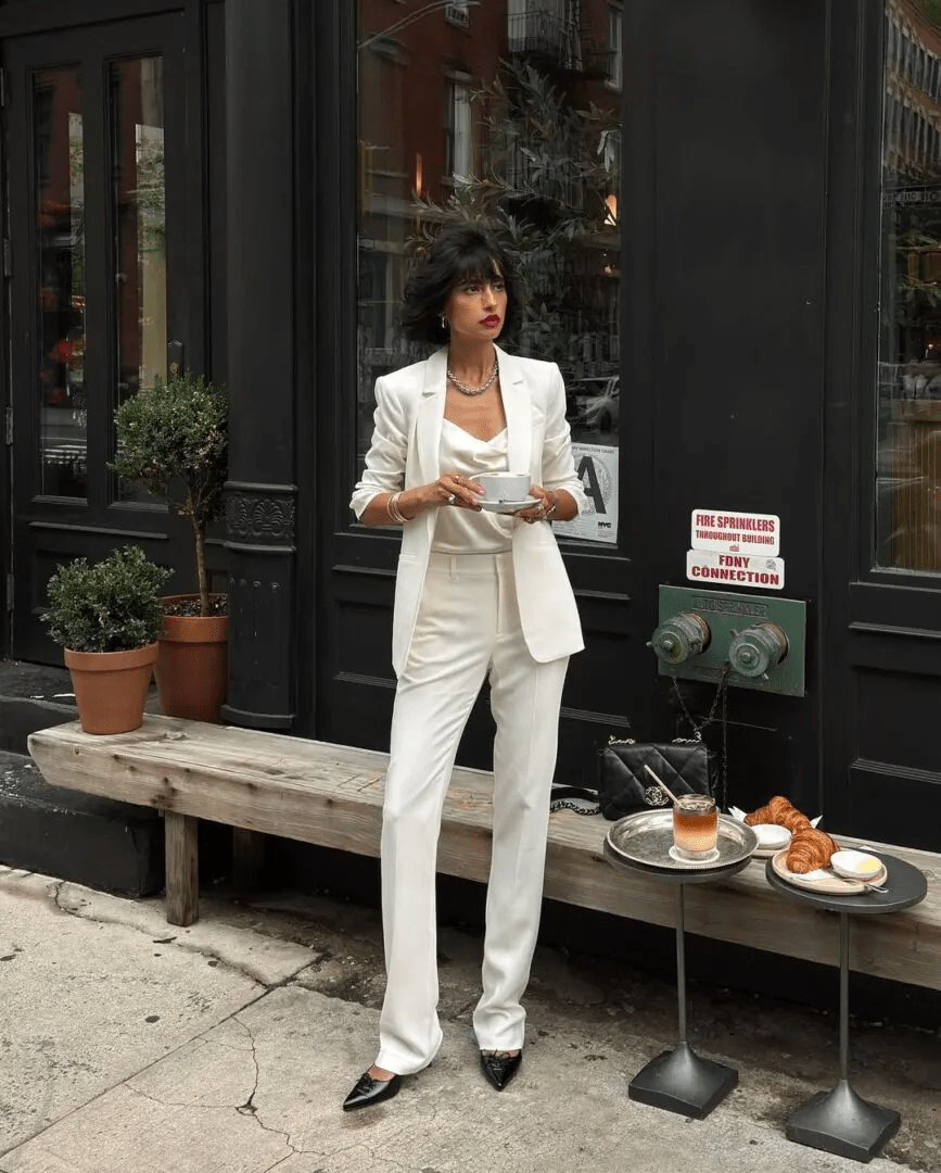 Timeless All-White Ensemble