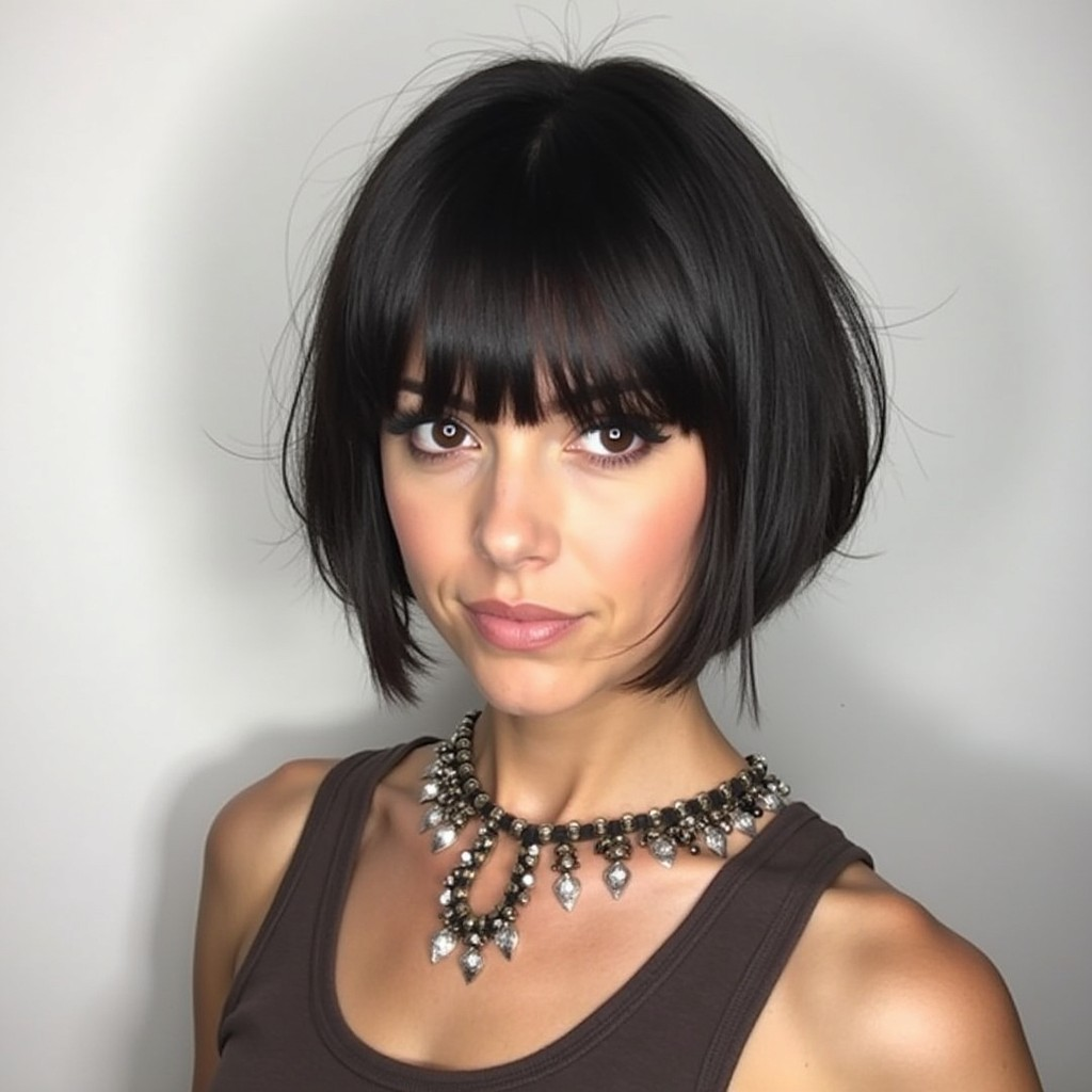 17. Blunt Bob with Micro Bangs