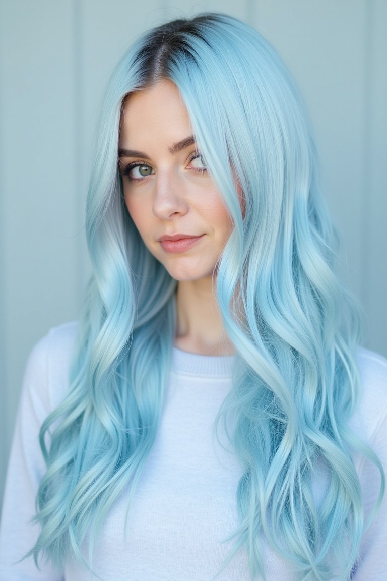 Sky Blue Hair Color